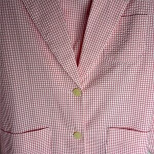 Exclusively for Brownstone Studio Pink Gingham Jacket + skirt